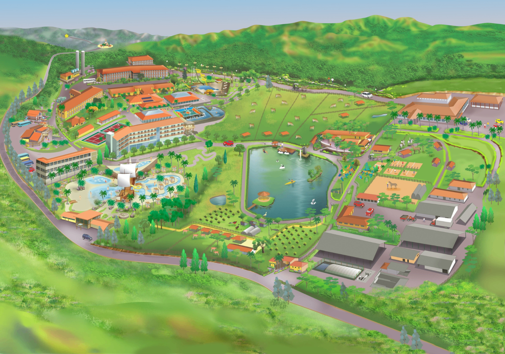 Mapa da propriedade Hotel Fazenda Vale da Mantiqueira